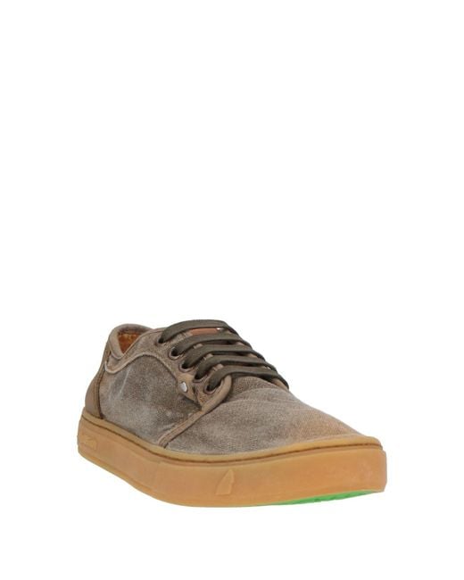 Satorisan Brown Military Sneakers Textile Fibers