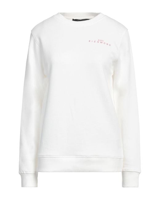 John Richmond White Sweatshirt Cotton