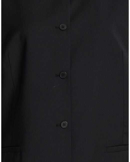 SELECTED Black Tailored Vest Wool