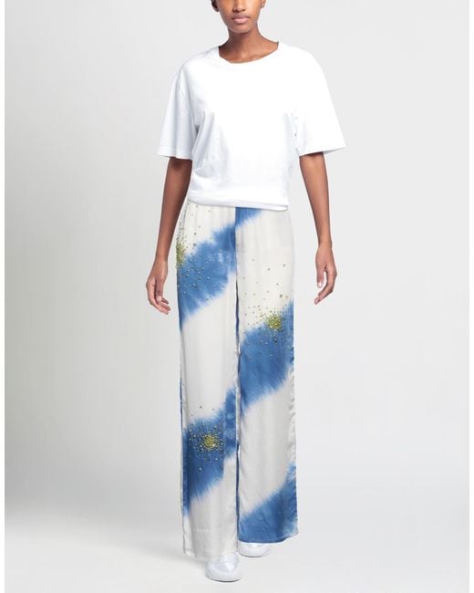 DES_PHEMMES Blue Pants Viscose