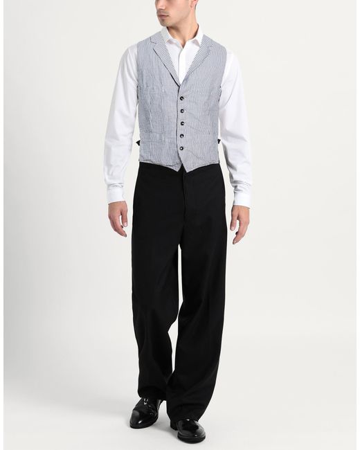 Montedoro Blue Tailored Vest Cotton, Linen for men