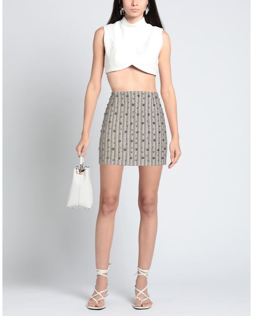 Isabelle Blanche Gray Mini Skirt