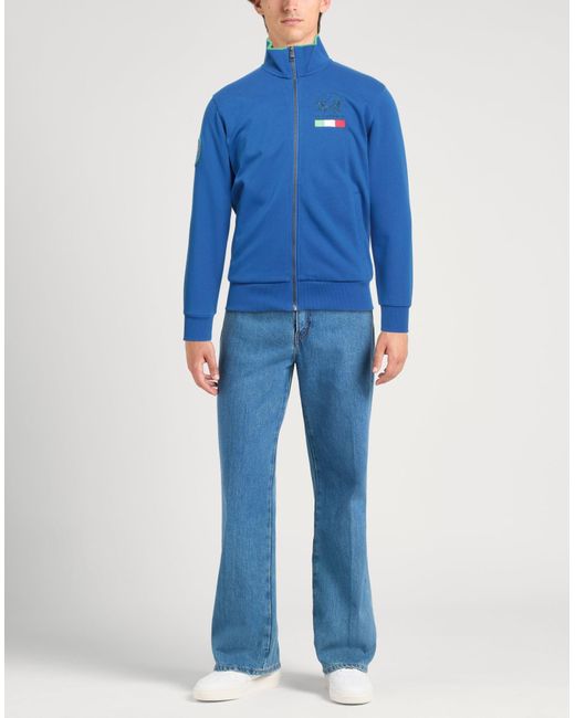 La Martina Blue Sweatshirt for men