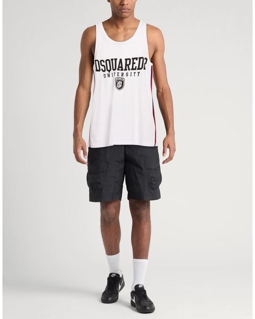 DSquared² White Tank Top Cotton for men