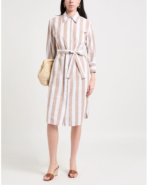 Brian Dales White Midi Dress
