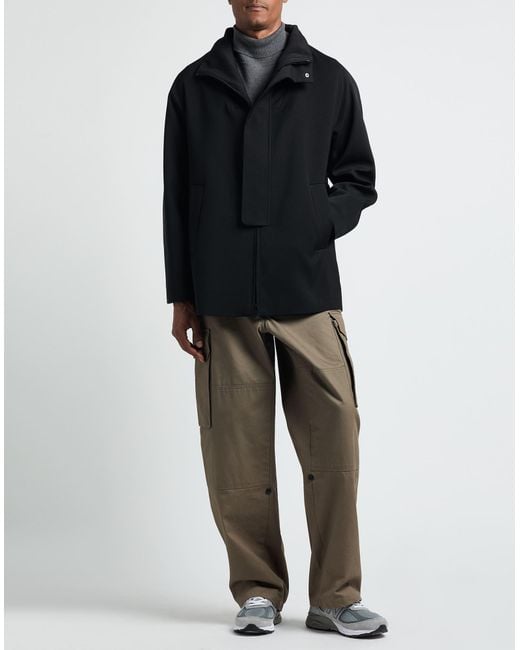 Hevò Black Jacket Polyester, Elastane for men