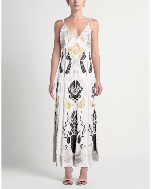 PAHIESA FORMENTERA White Maxi Dress Rayon
