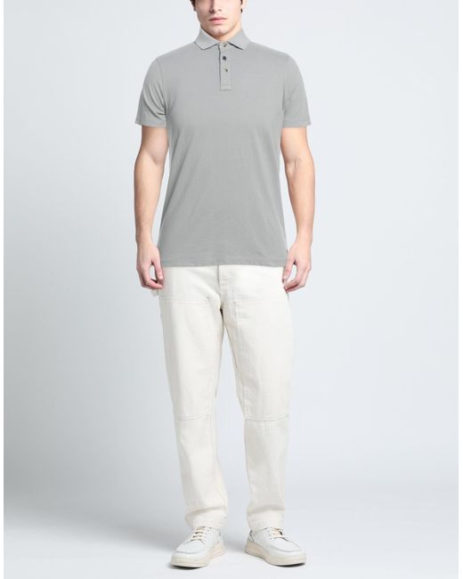 40weft Gray Polo Shirt for men