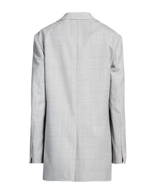 Dries Van Noten Gray Blazer Wool