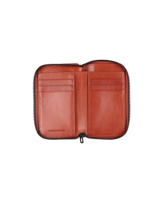 Piquadro Orange Wallet for men