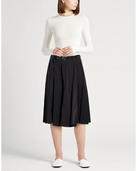 Moncler Black Midi Skirt Viscose