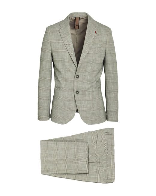 MULISH Gray Suit Polyester, Viscose, Elastane for men