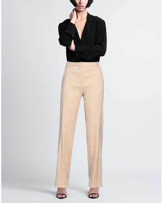 Maje Natural Pants Linen, Viscose, Elastane