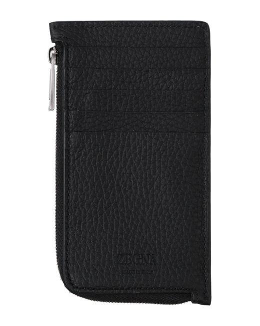 Tarjetero Zegna de hombre de color Black
