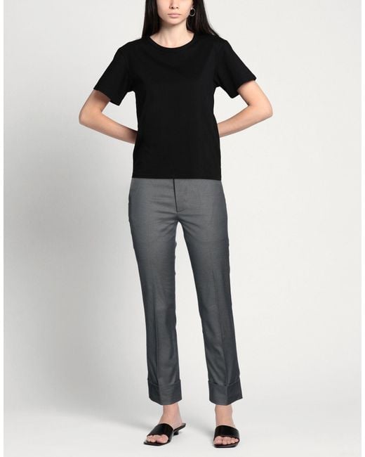 Lis Lareida Gray Pants Cotton, Wool, Polyamide, Elastane
