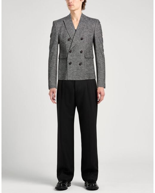 Kris Van Assche Gray Blazer Virgin Wool, Cotton for men