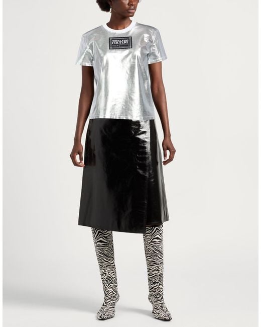 Versace Jeans Couture White T-Shirt Cotton, Polyurethane Resin