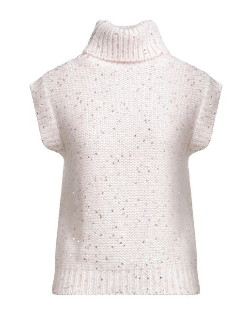 Eleventy White Turtleneck