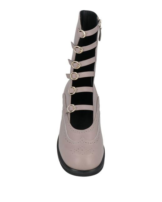 Emporio Armani Brown Taupe Ankle Boots Leather