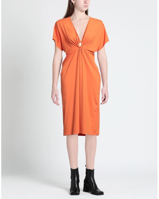 Fisico Orange Midi Dress