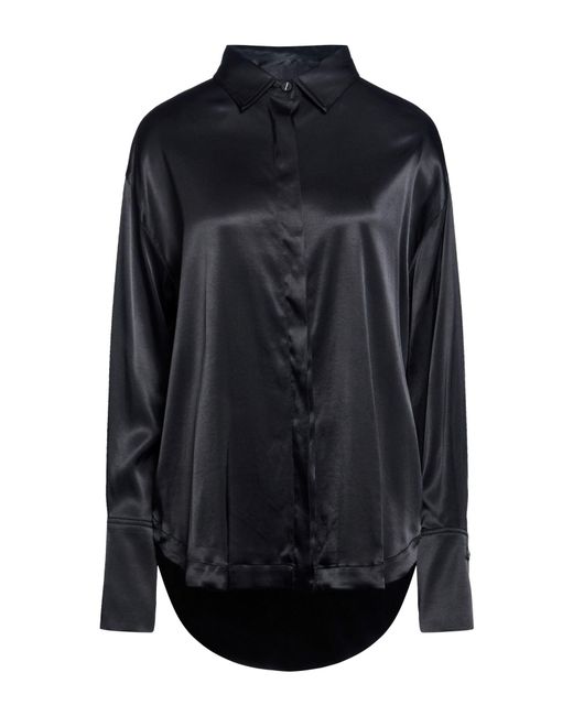 Thom Krom Black Shirt Rayon, Viscose, Elastane