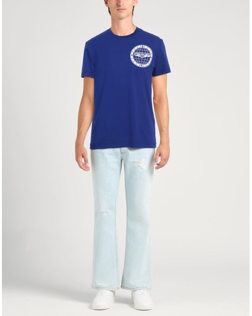 Versace Jeans Couture Blue T-Shirt Cotton for men