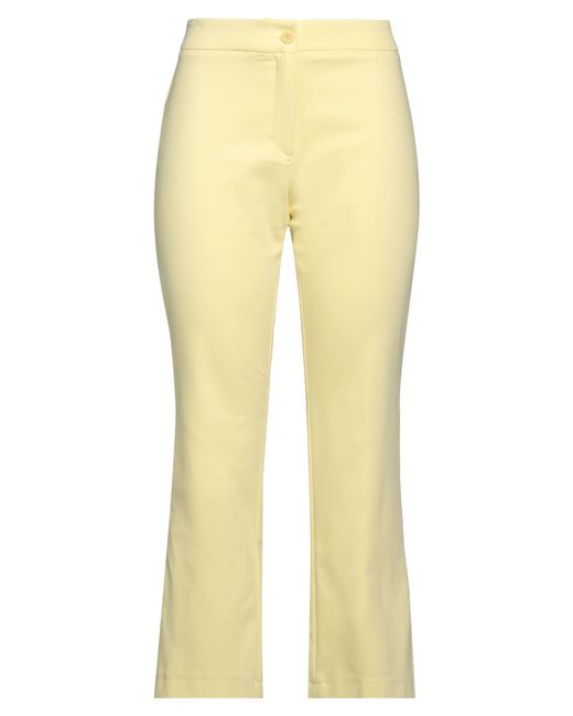 Caractere Yellow Pants Cotton, Polyamide, Elastane