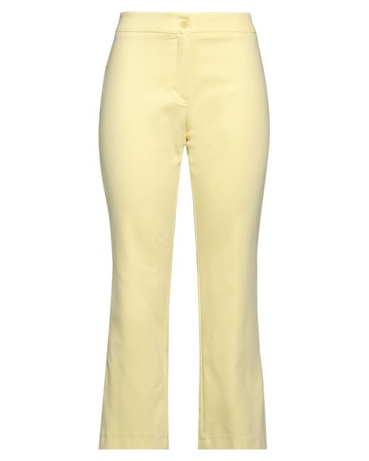 Caractere Yellow Pants Cotton, Polyamide, Elastane