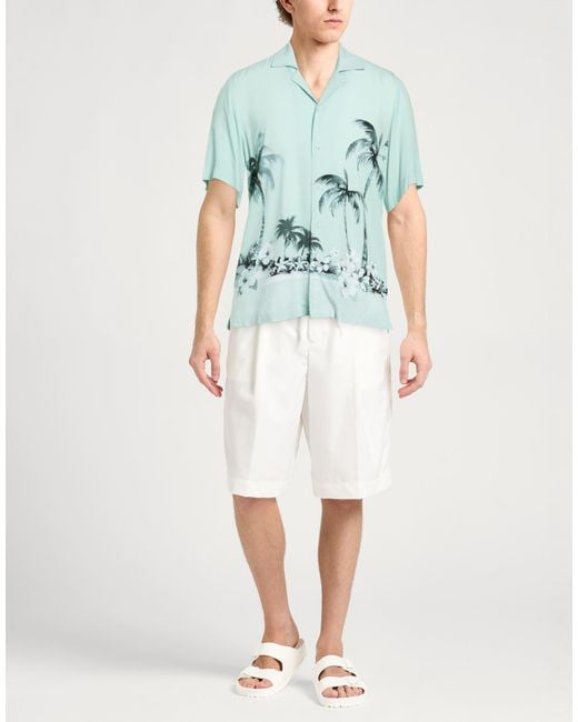 Boss Blue Shirt Viscose for men