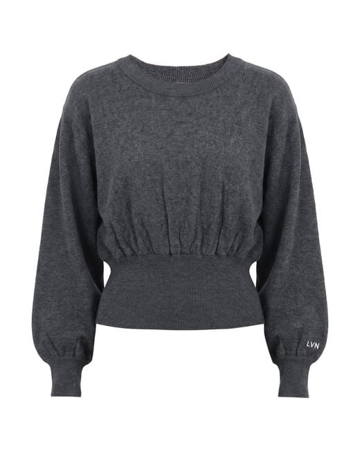 Liviana Conti Gray Sweater Cashmere, Polyamide