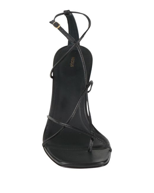 Neous Black Thong Sandal Leather
