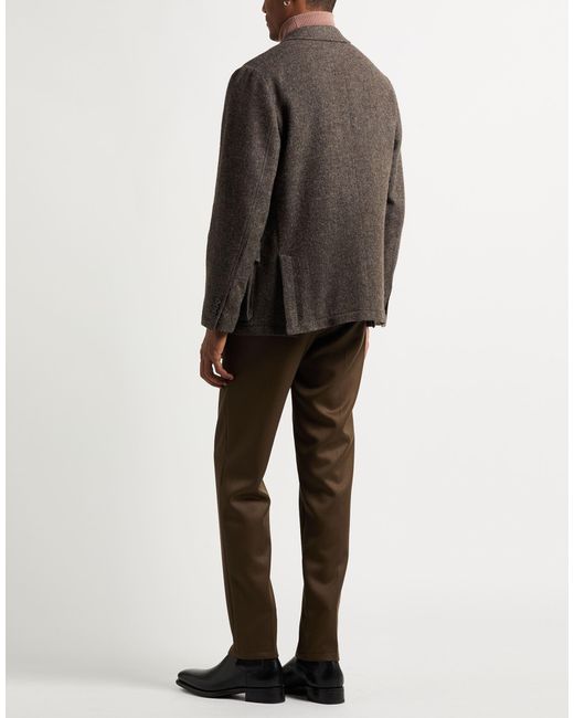 Boglioli Gray Dark Coat Wool for men