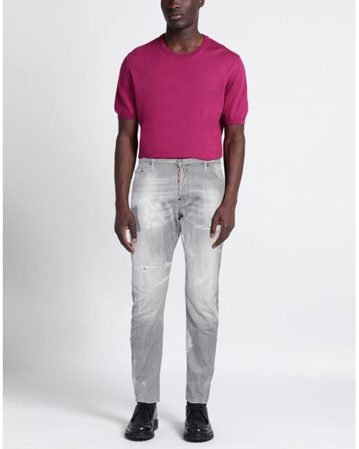 DSquared² Gray Jeans Cotton, Elastane for men
