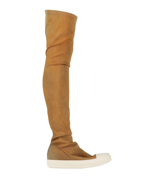 Rick Owens White Boot Textile Fibers