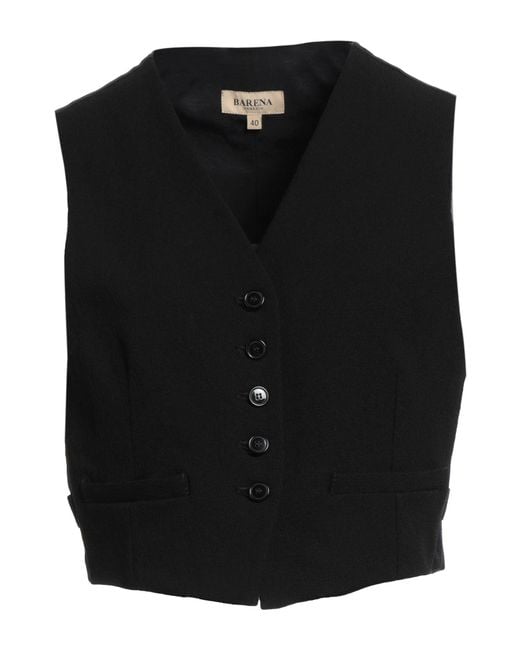 Barena Black Tailored Vest Cotton, Viscose, Elastane, Polyamide