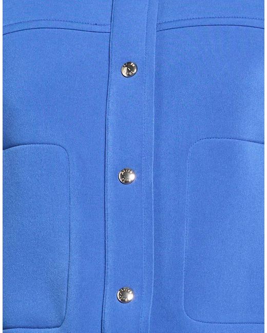 19.70 Nineteen Seventy Blue Bright Jacket Polyester, Elastane