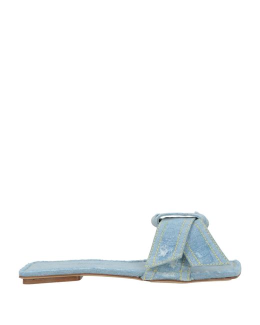 Acne Blue Sandals Textile Fibers
