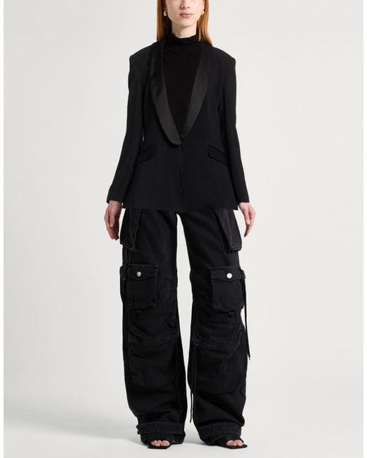 Manila Grace Black Blazer Viscose, Elastane