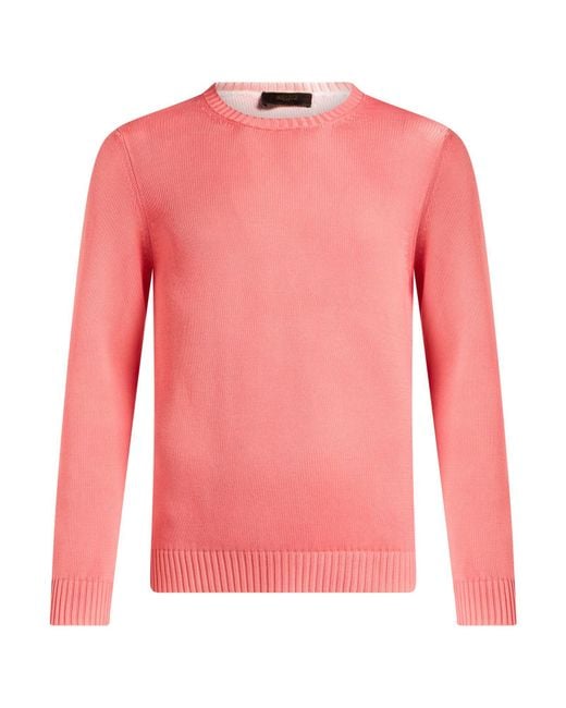 Pullover Moorer de hombre de color Pink
