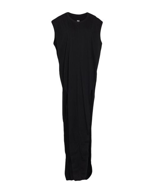 Rick Owens Black Maxi Dress Organic Cotton