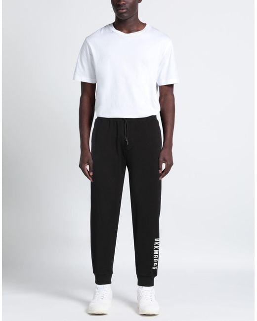 Bikkembergs Black Pants Cotton, Elastane for men