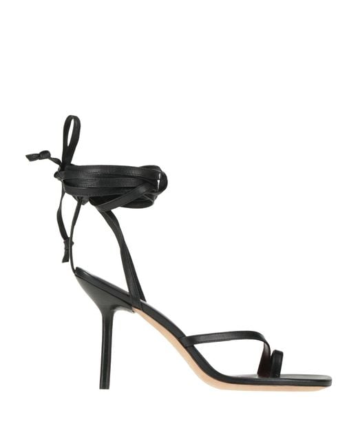 Staud Black Thong Sandal