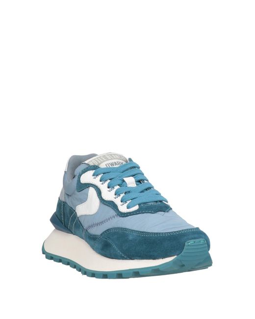 Voile Blanche Blue Deep Sneakers Leather, Textile Fibers
