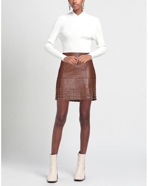 Elisabetta Franchi Brown Mini Skirt