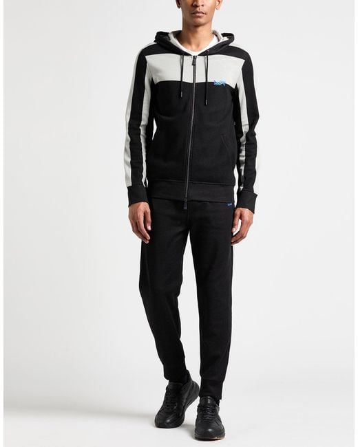 Kiton Black Knt Tracksuit Cotton for men