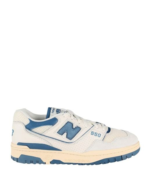 New Balance Blue 550 Sneakers Leather, Textile Fibers for men