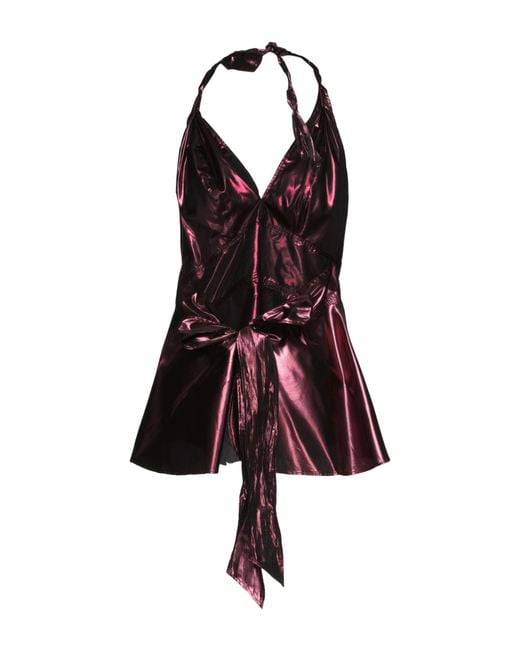 Forte_forte Red Top Polyester, Metallized Polyamide
