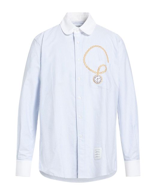 Thom Browne Blue Shirt Cotton for men