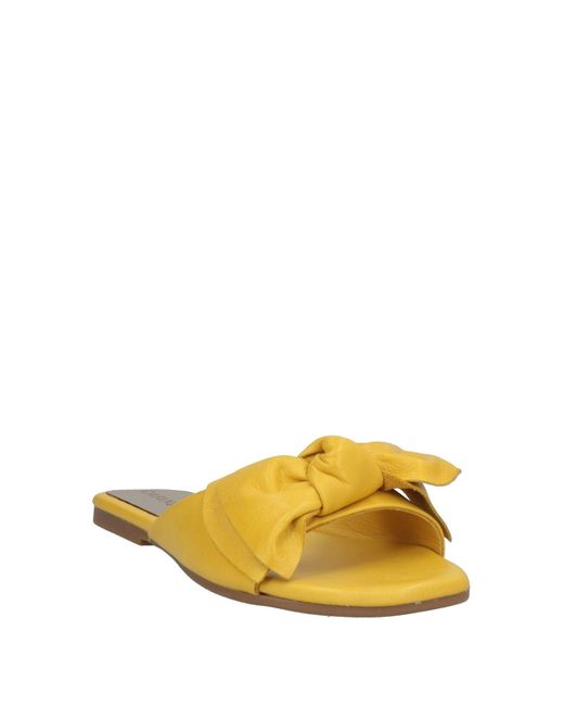 CafeNoir Yellow Sandals
