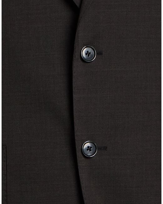 Lardini Black Suit Wool, Polyester, Elastane for men